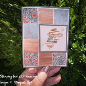 Monday Mini – Quick Card Made with Squares of DSP